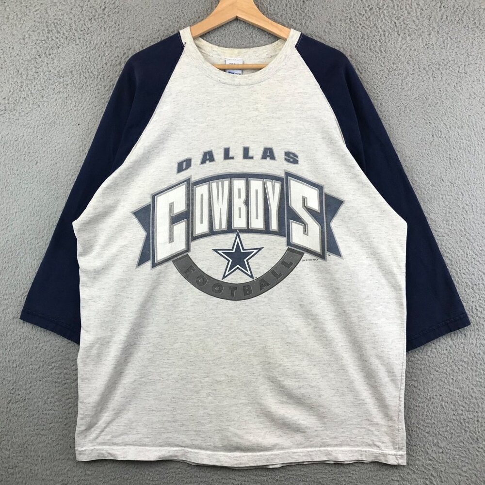 Vintage Dallas Cowboys Shirt‎ Adult XXL Gray Short Sleeve Salem